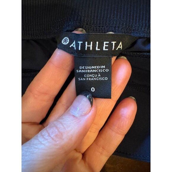Athleta Pants Women 0 Navy Blue Brooklyn High Rise‎ Ankle Athleisure Athletic - Picture 9 of 12